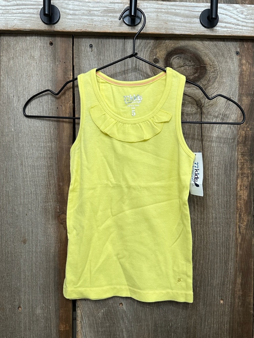 2009 77kids by American Eagle Ruffle Tank Top in Yellow Size 5 Girls